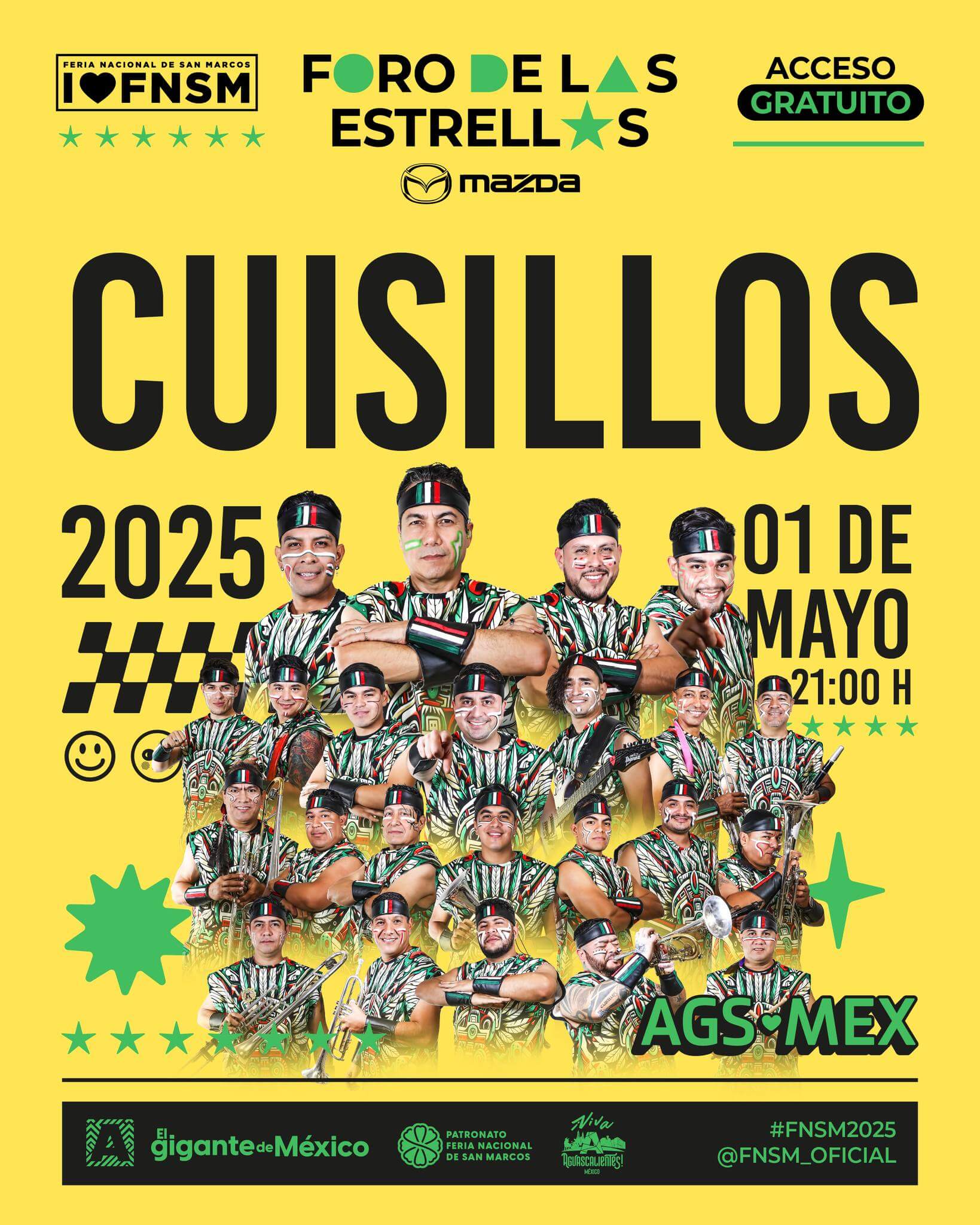 boletos Cuisillos foro de las estrellas mazda feria de san marcos aguascalientes 2025