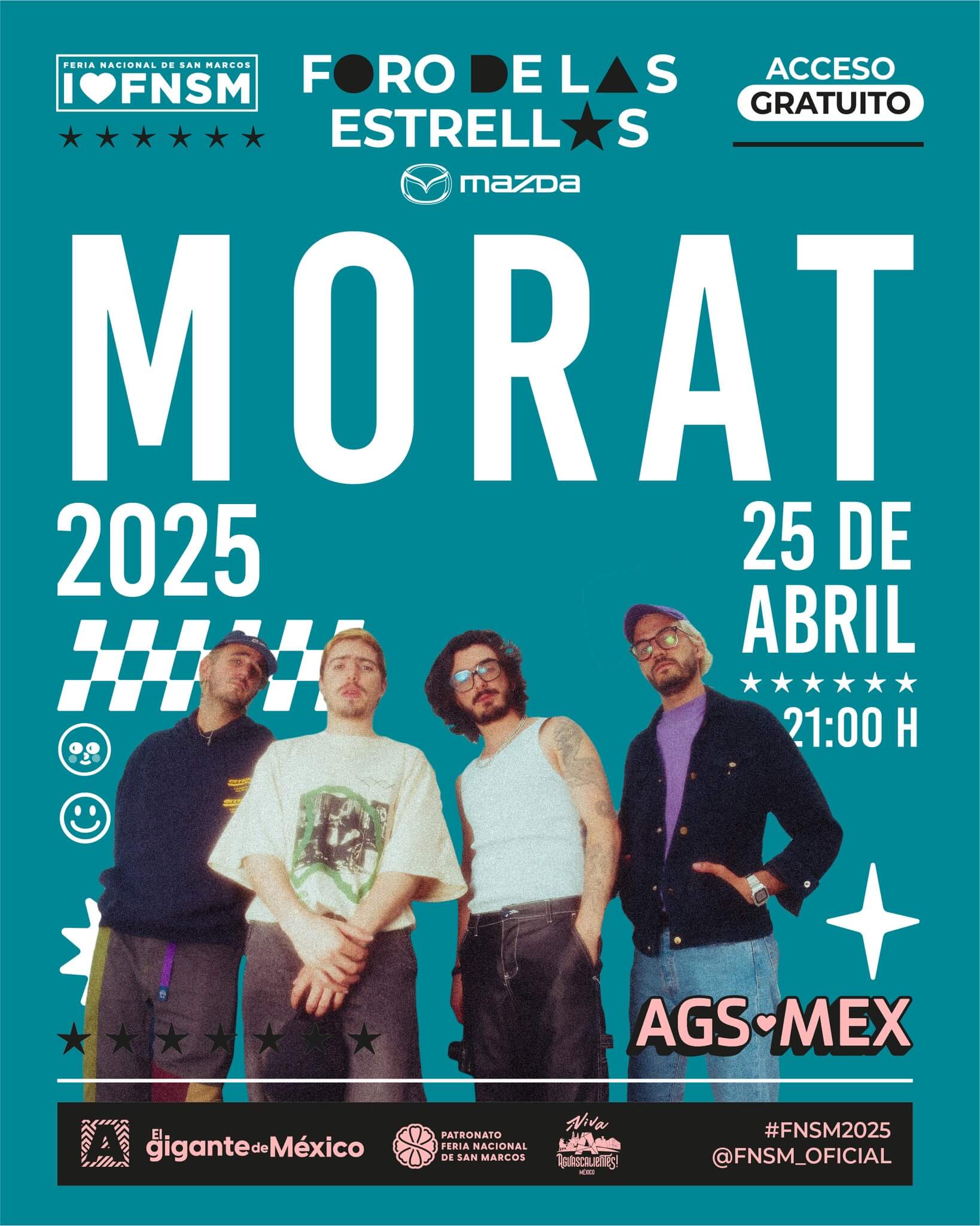 boletos Morat foro de las estrellas mazda feria de san marcos aguascalientes 2025