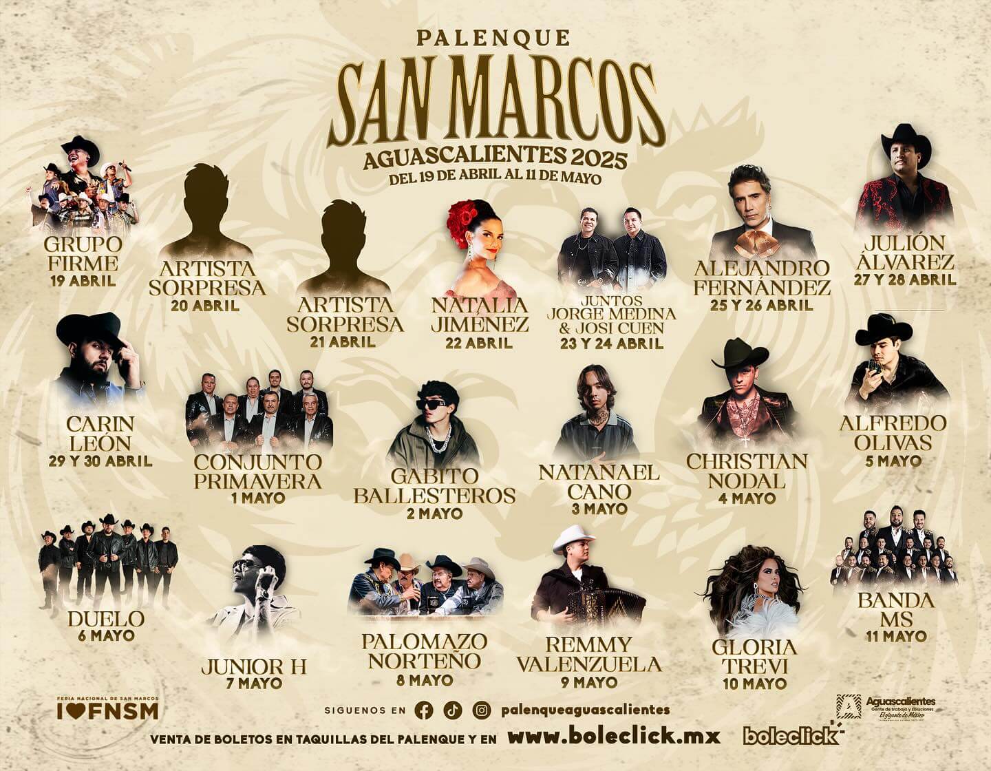 boletos  palenque feria de san marcos aguascalientes 2025