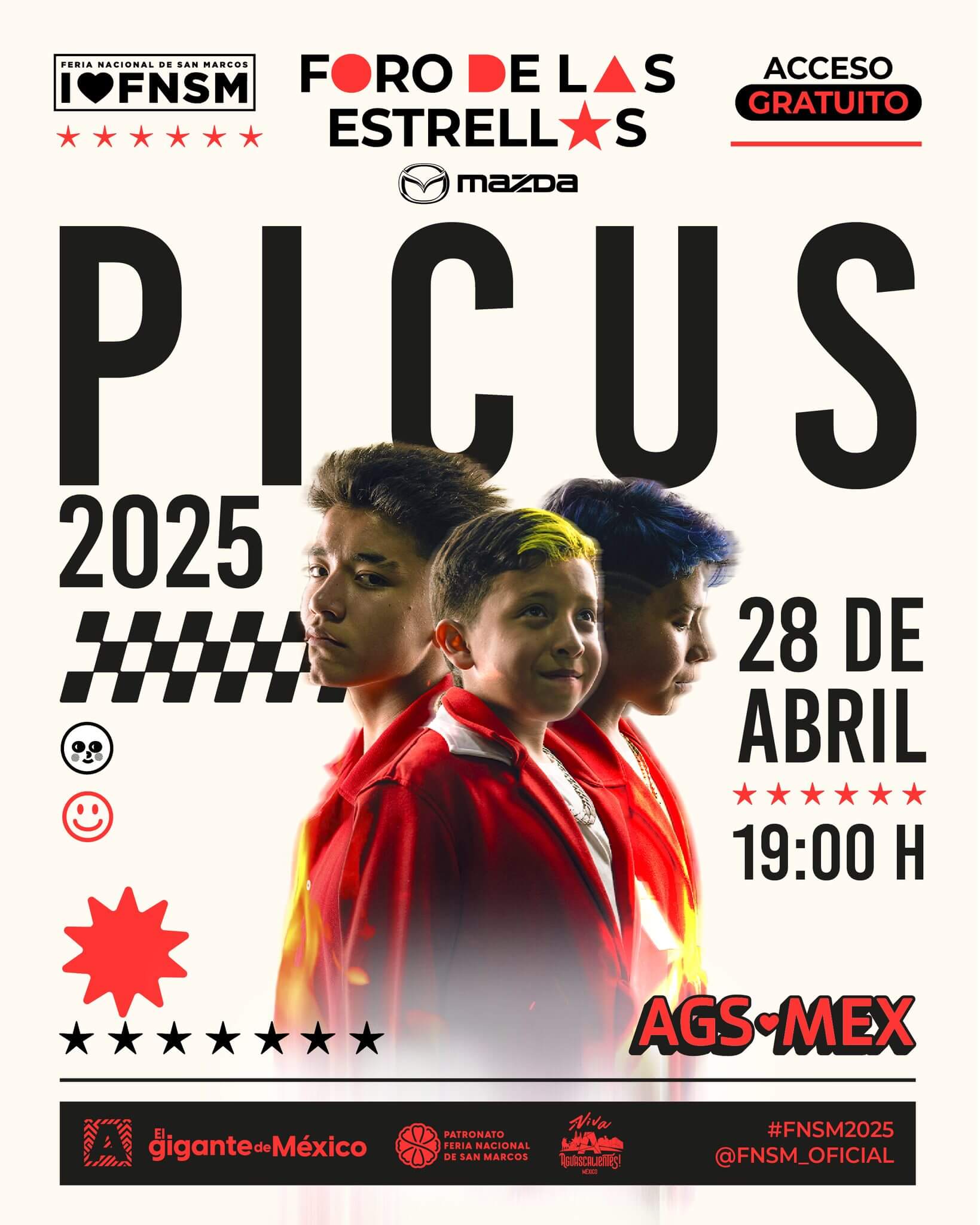 boletos Picus foro de las estrellas mazda feria de san marcos aguascalientes 2025