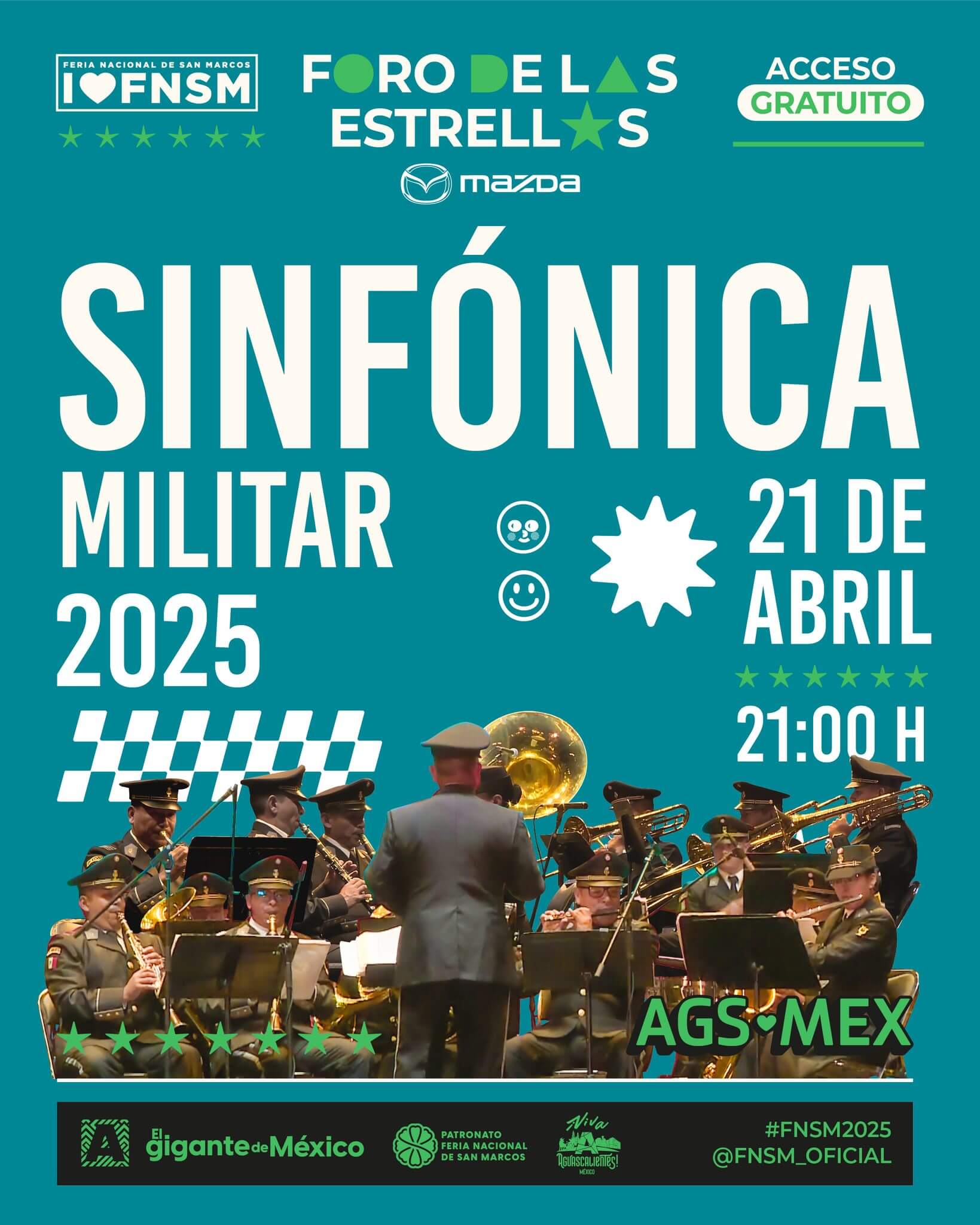 boletos Sinfonica Militar foro de las estrellas mazda feria de san marcos aguascalientes 2025